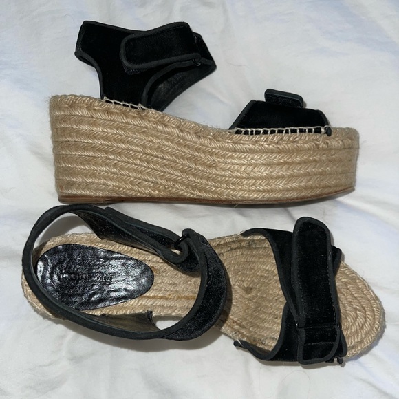 Authentic Celine black velvet platform espadrille - Picture 8 of 14